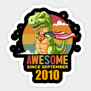 Awesome Since september 2010, Born In september 2010 Birthday Sticker